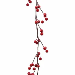 KAEMINGK Guirlande de Baie laquée (130 cm) Célénia Rouge New