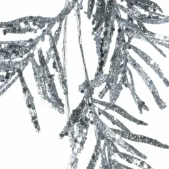 KAEMINGK Guirlande de feuille (150 cm) Glacier Argent Discount