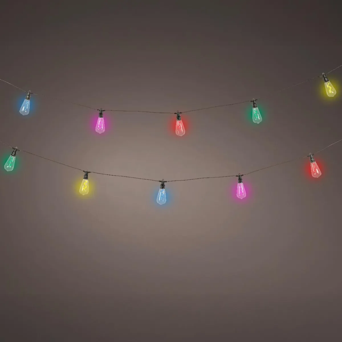 KAEMINGK Guirlande de jardin connectable 10 LED (4,5 m) Garden party Multicolore Clearance
