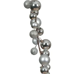 KAEMINGK Guirlande de Noël (180 cm) Boules de Noël Argent Hot