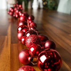 KAEMINGK Guirlande de Noël (180 cm) Boules de Noël Rouge