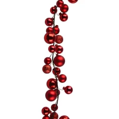 KAEMINGK Guirlande de Noël (180 cm) Boules de Noël Rouge