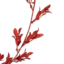 FEERIC LIGHTS Guirlande de Noël (180 cm) Feuilles pailletées Rouge Best