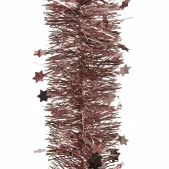 KAEMINGK Guirlande de Noël (D10 cm) étoilée Alpine Vieux rose
