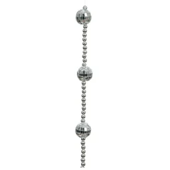 KAEMINGK Guirlande de perle (172 cm) Disco Argent New