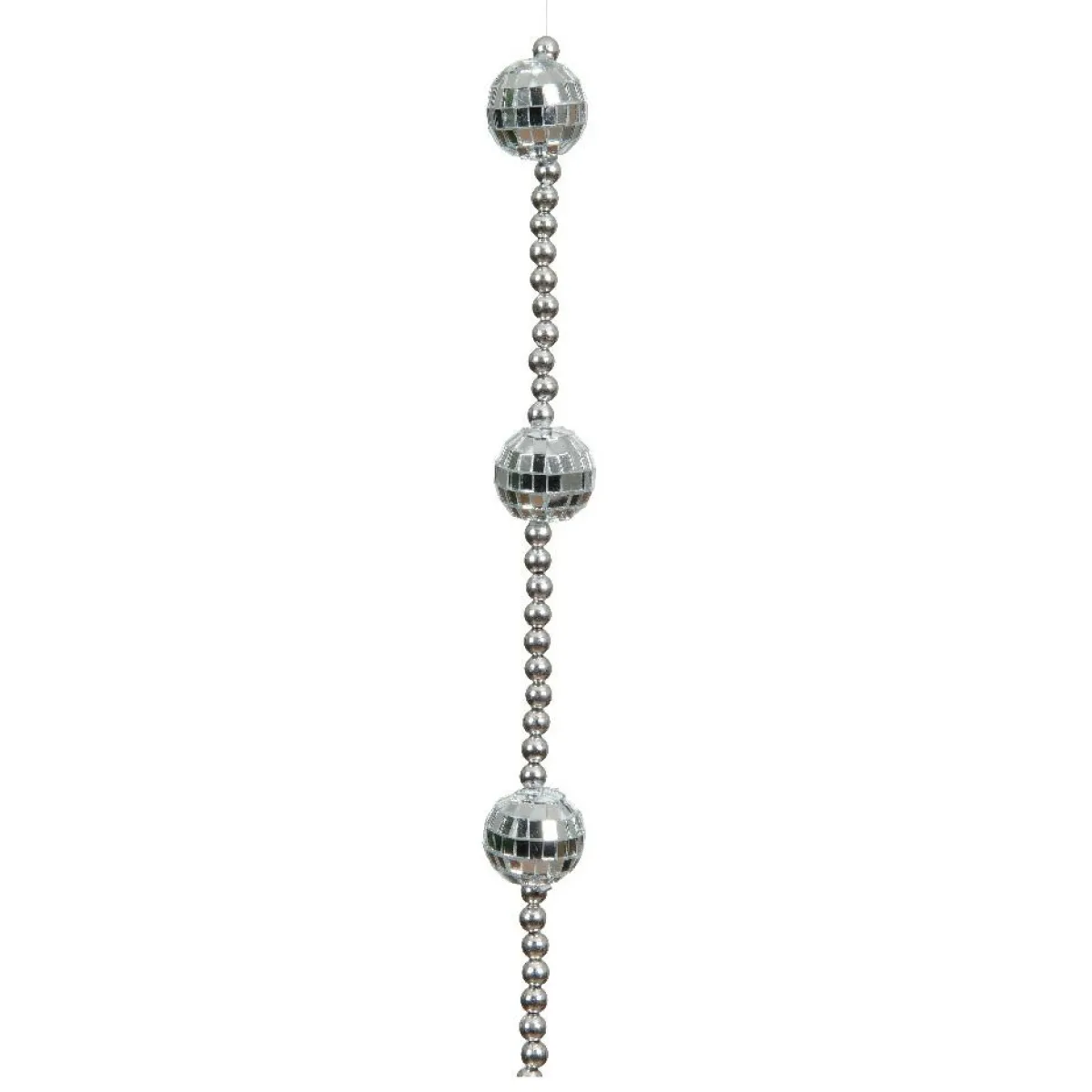 KAEMINGK Guirlande de perle (172 cm) Disco Argent New