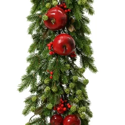 KAEMINGK Guirlande de sapin (180 cm) Pommes sucrées Rouge Outlet