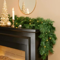 EMINZA Guirlande de sapin lumineuse (180 cm - D25) Royal Vert et blanc chaud Sapin vert lumineux Hot