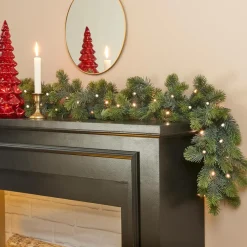 EMINZA Guirlande de sapin lumineuse 35 LED (180 cm) Winnipeg Vert et Blanc chaud Sapin vert lumineux Best