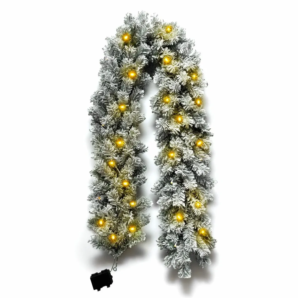 EMINZA Guirlande de sapin lumineuse (180 cm - D25) Royal Vert enneigé et blanc chaud Sapin enneigé lumineux Online