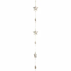 Feeric Lights & Christmas Guirlande en bois (1,5 m) Etoiles et fourrure Naturel