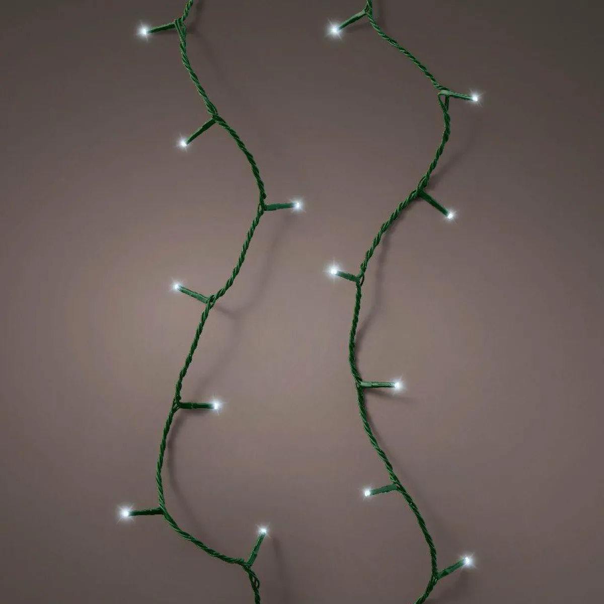 KAEMINGK Guirlande lumineuse 18,70 m 250 LED câble vert Raccordable Blanc froid New