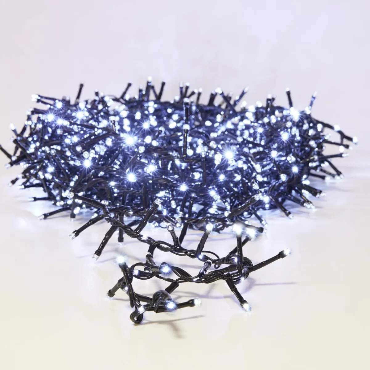 KOOPMAN Guirlande lumineuse 20 m 1410 LED câble noir Boa effet cascade Blanc froid Clearance