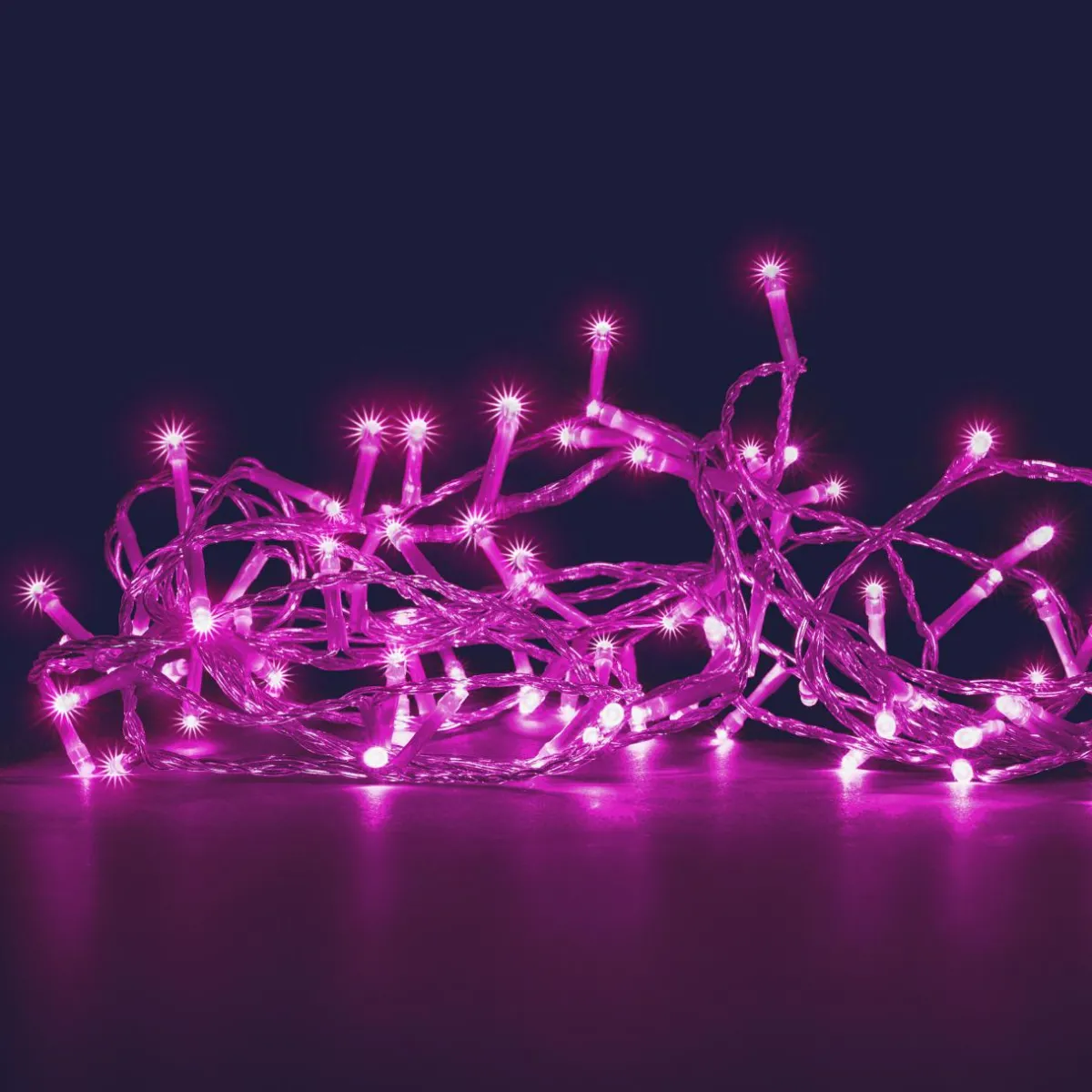 BLACHERE Guirlande lumineuse 8 m 128 LED câble transparent Rose Hot