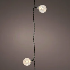KAEMINGK Guirlande lumineuse 5,80 m 30 LED câble noir Crystal Blanc chaud