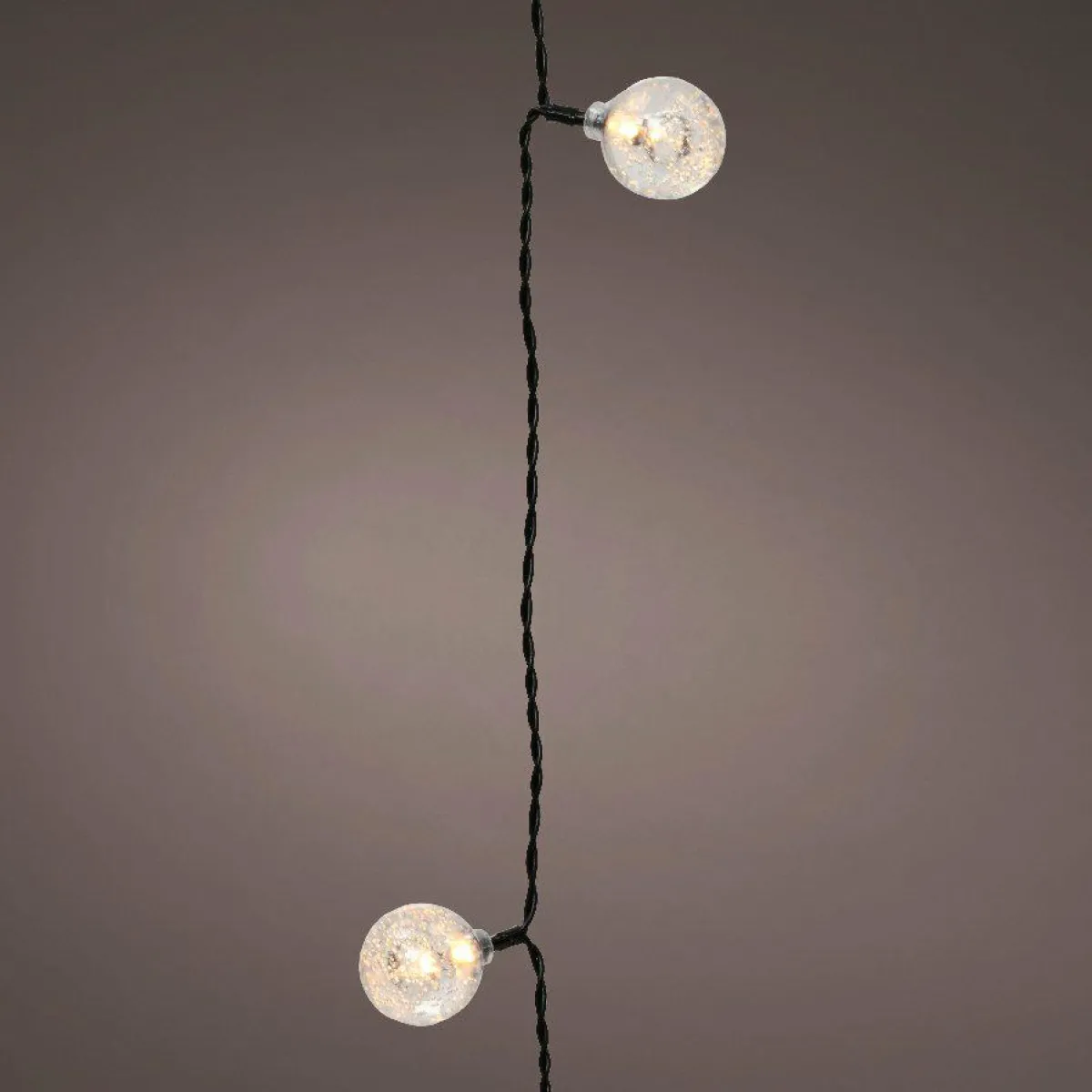 KAEMINGK Guirlande lumineuse 5,80 m 30 LED câble noir Crystal Blanc chaud