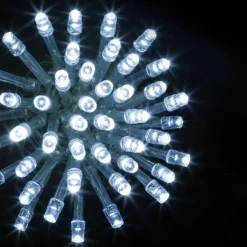 Feeric Lights & Christmas Guirlande lumineuse 20 m 200 LED câble transparent Timer Blanc froid Blanc Froid - câble transparent Hot