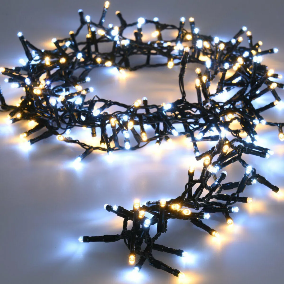 KAEMINGK Guirlande lumineuse 34 m 1500 LED câble vert Luxe Bicolore Blanc chaud et froid Bicolore Blanc chaud / Chaud doré - câble vert Discount