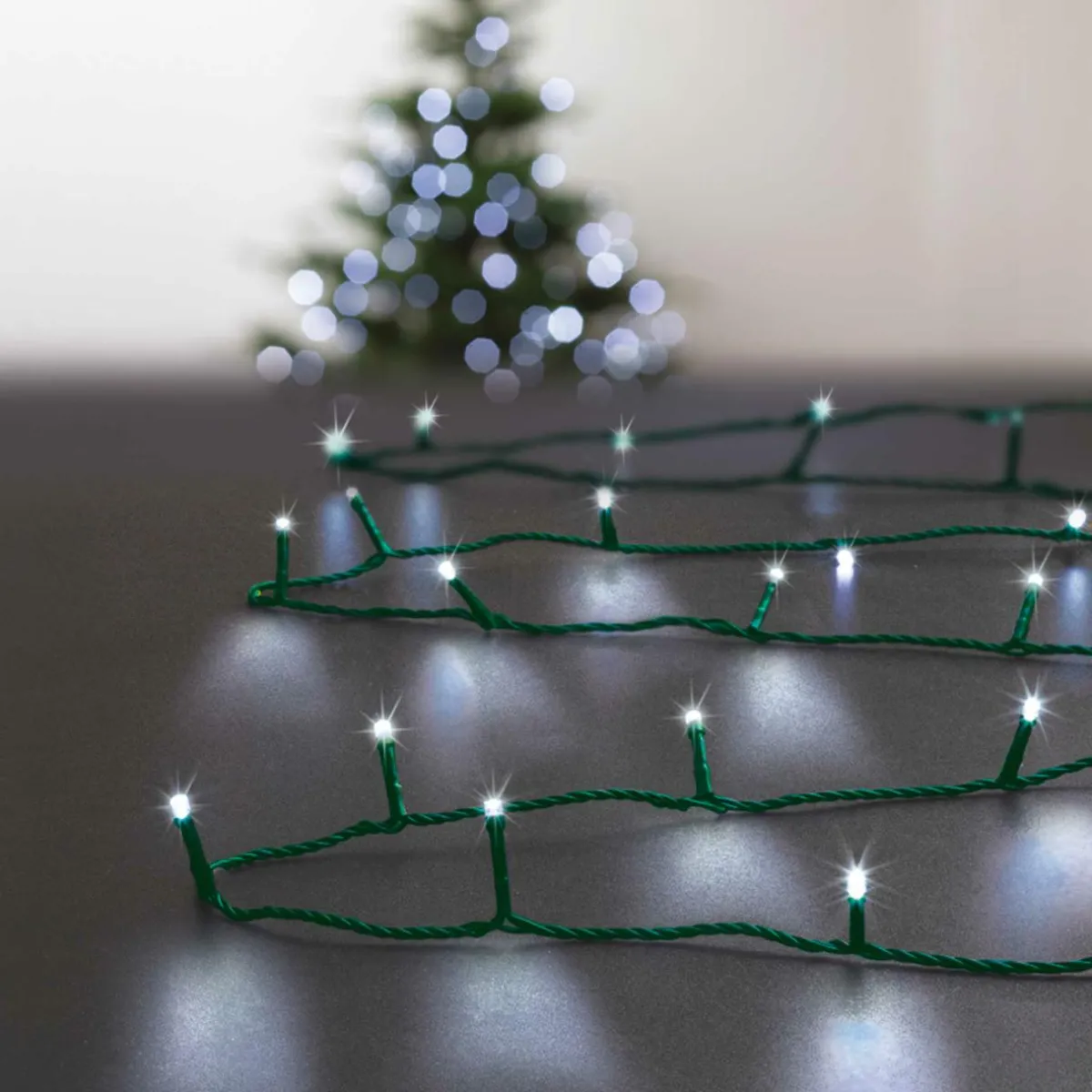 Feeric Lights & Christmas Guirlande lumineuse 50 m 500 LED câble vert Timer Blanc froid Blanc Froid - câble vert Online