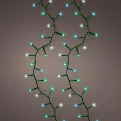 KAEMINGK Guirlande lumineuse 11 m 500 LED câble vert Luxe Tricolore Vert/Bleu/Blanc Tricolore Vert Bleu Blanc - câble vert Hot