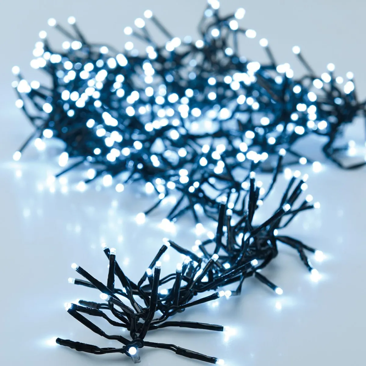 KOOPMAN Guirlande lumineuse 14,60 m 2016 LED câble noir Boa Blanc froid Blanc Froid - câble noir Clearance