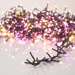 KAEMINGK Guirlande lumineuse 11 m 500 LED câble vert Luxe Bicolore Rose et blanc Bicolore Blanc / Rose - câble vert