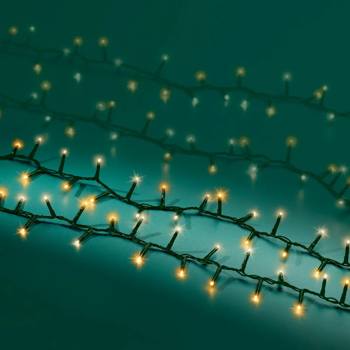 KAEMINGK Guirlande lumineuse 60 m 3000 LED câble vert Luxe Blanc chaud et chaud doré Bicolore Blanc chaud / Chaud doré - câble vert Best