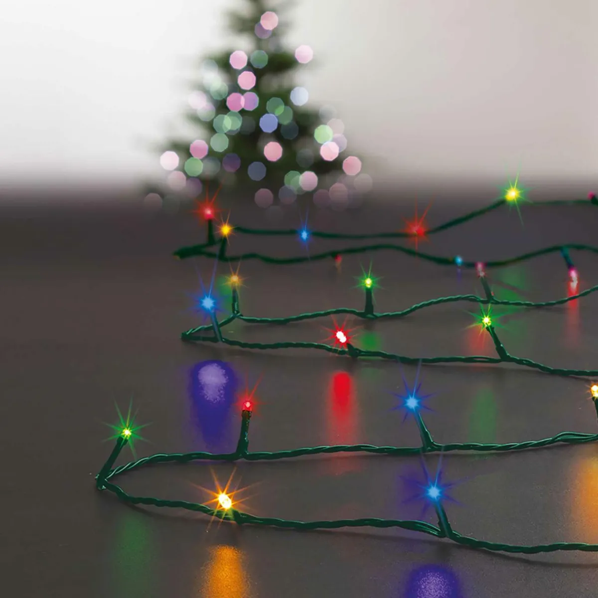 Feeric Lights & Christmas Guirlande lumineuse 30 m 300 LED câble vert Timer Multicolore Multicolore - câble vert Hot