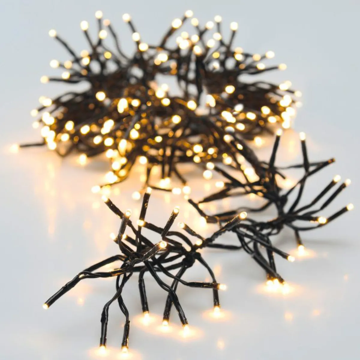 KOOPMAN Guirlande lumineuse 8,4 m 1152 LED câble noir Boa Blanc extra chaud Blanc très chaud - câble noir Hot