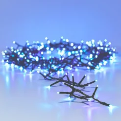 KAEMINGK Guirlande lumineuse 16 m 750 LED câble vert Luxe Tricolore Vert bleu et blanc Tricolore Vert Bleu Blanc - câble vert Discount