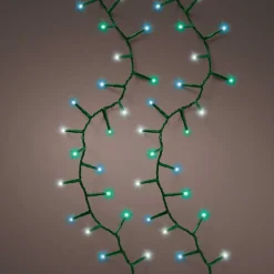 KAEMINGK Guirlande lumineuse 16 m 750 LED câble vert Luxe Tricolore Vert bleu et blanc Tricolore Vert Bleu Blanc - câble vert Discount