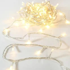 Feeric Lights & Christmas Guirlande lumineuse 10 m 100 LED câble transparent Timer Blanc chaud Blanc Chaud - câble transparent Outlet