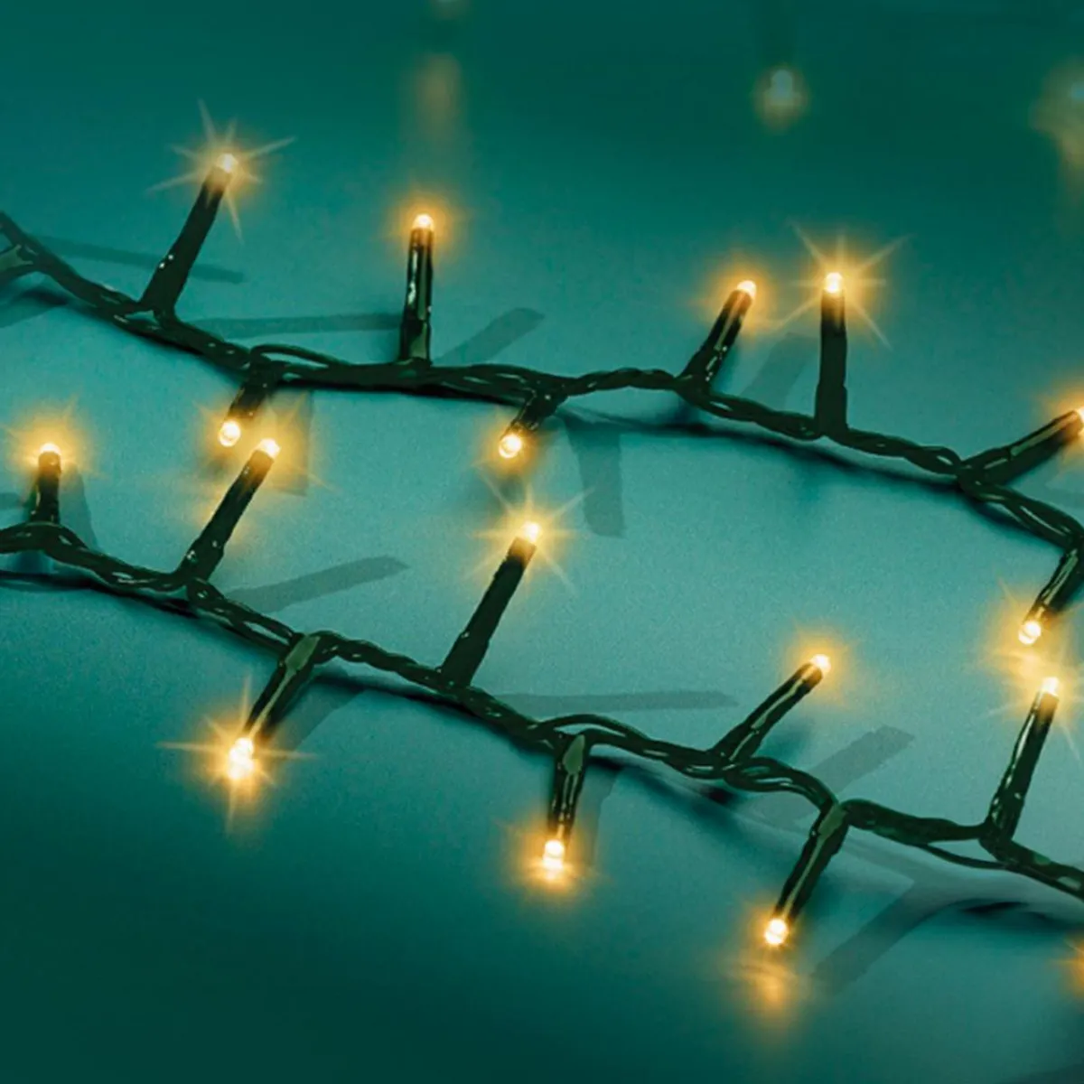 KAEMINGK Guirlande lumineuse 16 m 750 LED câble vert Luxe Blanc chaud doré Blanc chaud doré - câble vert