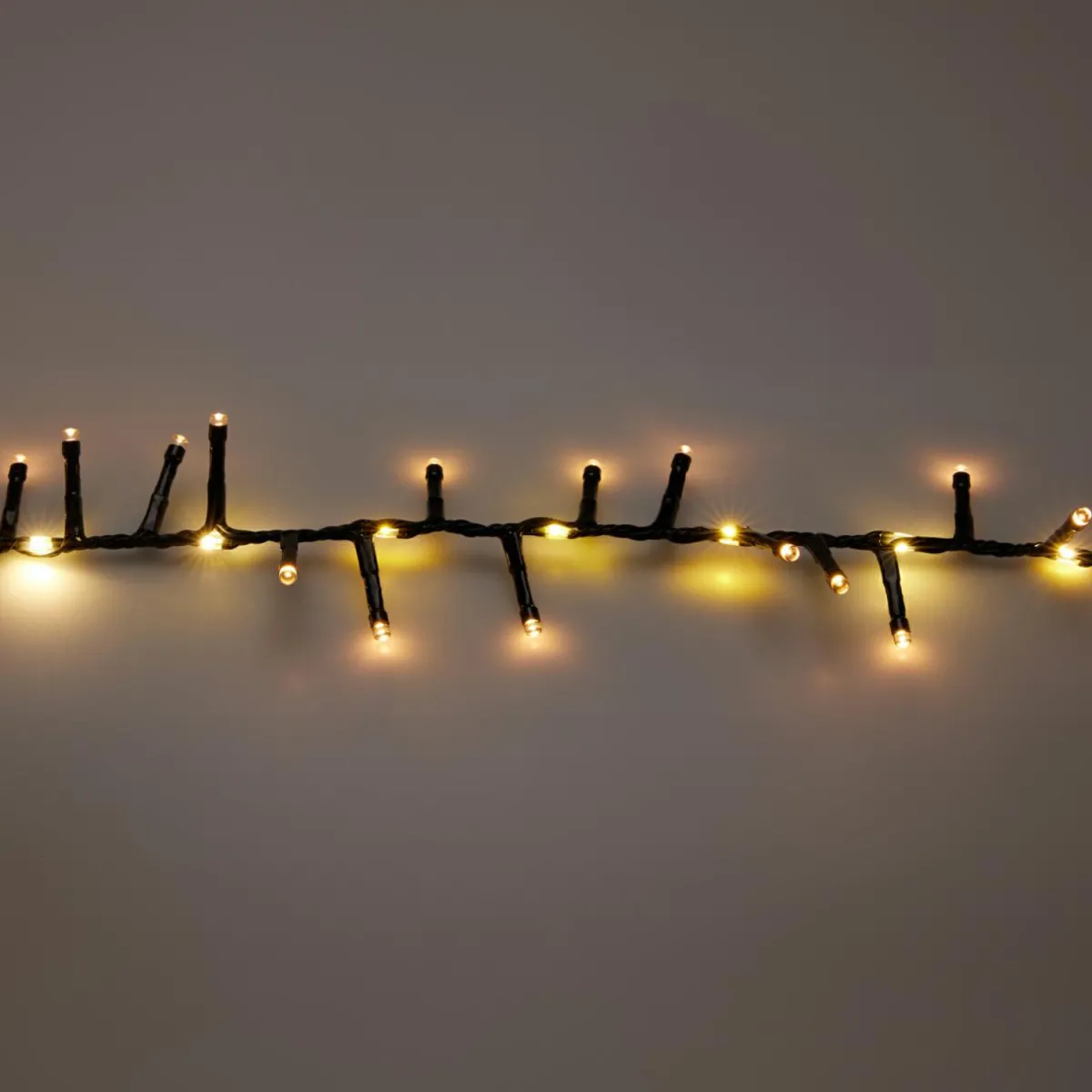KOOPMAN Guirlande lumineuse 20 m 1410 LED câble noir Boa effet cascade Blanc chaud