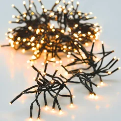 KOOPMAN Guirlande lumineuse 15 m 2016 LED câble noir Boa Blanc extra chaud Blanc très chaud - câble noir