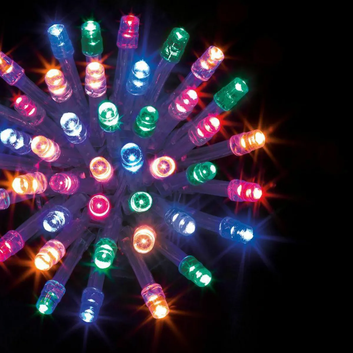 Feeric Lights & Christmas Guirlande lumineuse 20 m 200 LED câble transparent Timer Multicolore Multicolore - câble transparent Best