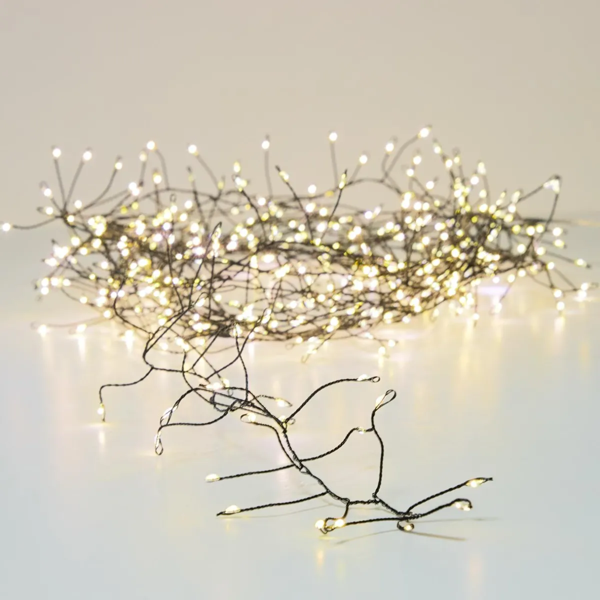 KAEMINGK Guirlande lumineuse 12 m 960 Micro LED câble noir Luxe Blanc chaud Blanc Chaud - câble noir New