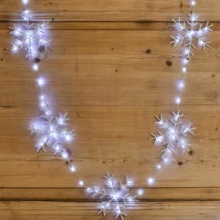 KAEMINGK Guirlande lumineuse 2,25 m 160 micro LED Cristaux de neige Blanc froid Outlet
