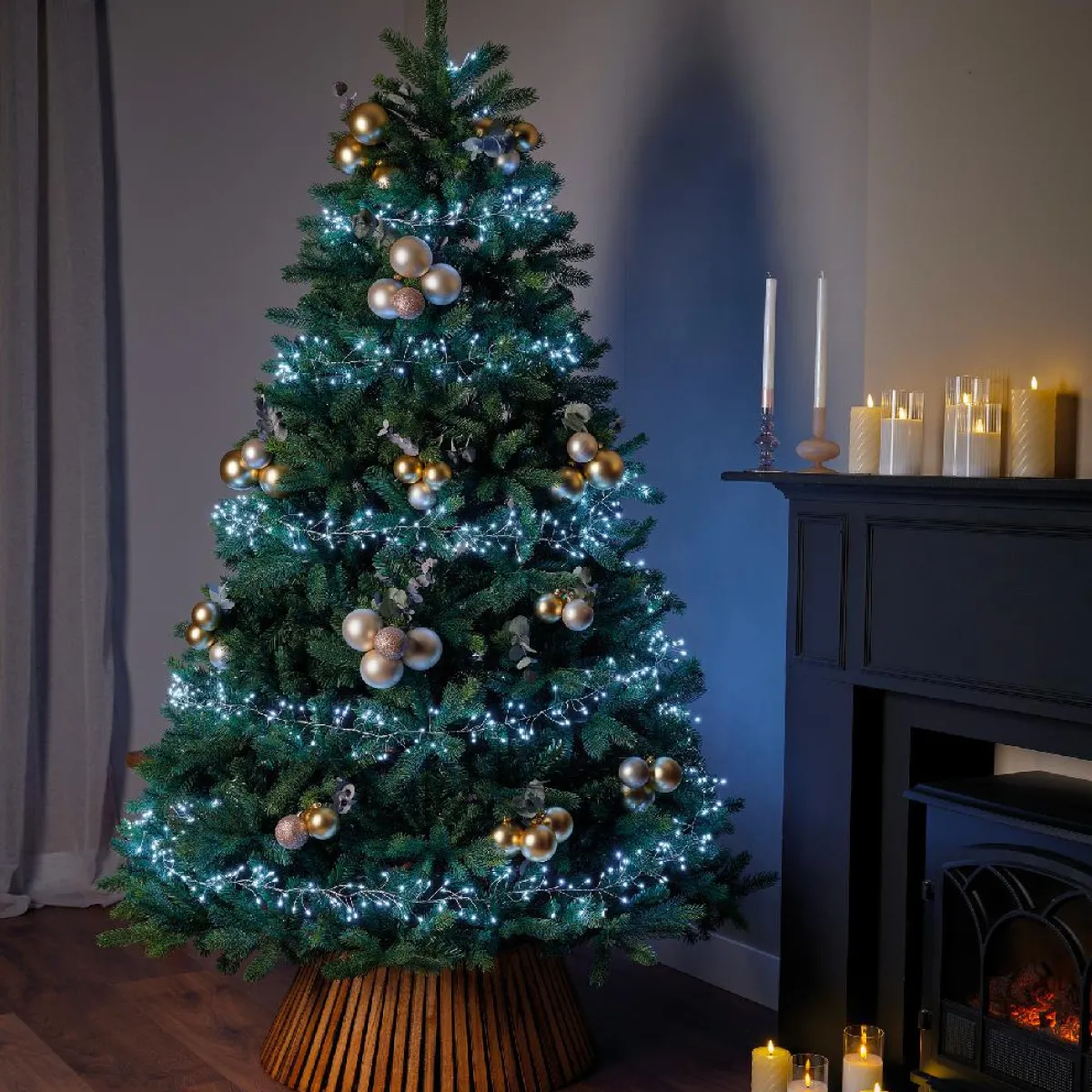 KAEMINGK Guirlande lumineuse 6 m 480 Micro LED câble argent Luxe Blanc froid Blanc Froid - câble argent Clearance