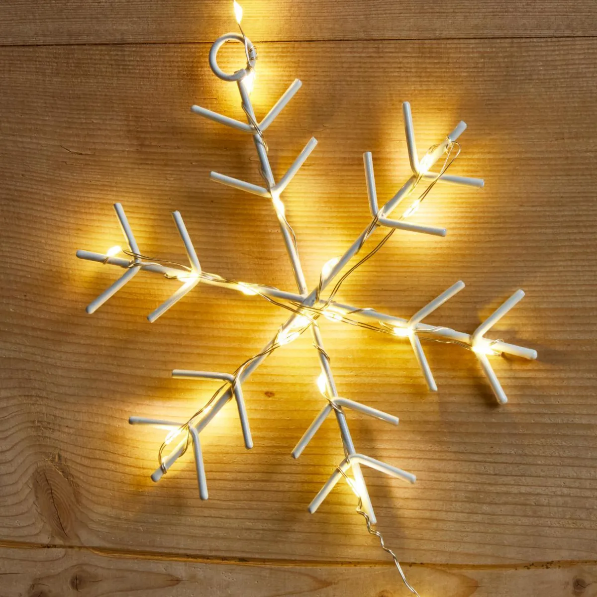 KAEMINGK Guirlande lumineuse 2,25 m 160 micro LED Cristaux de neige Blanc chaud Hot