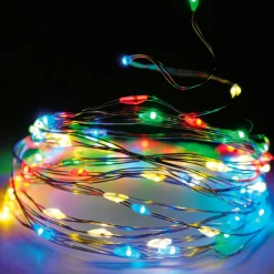 KOOPMAN Guirlande lumineuse 32 m 320 Micro LED Fil d'argent Multicolore New