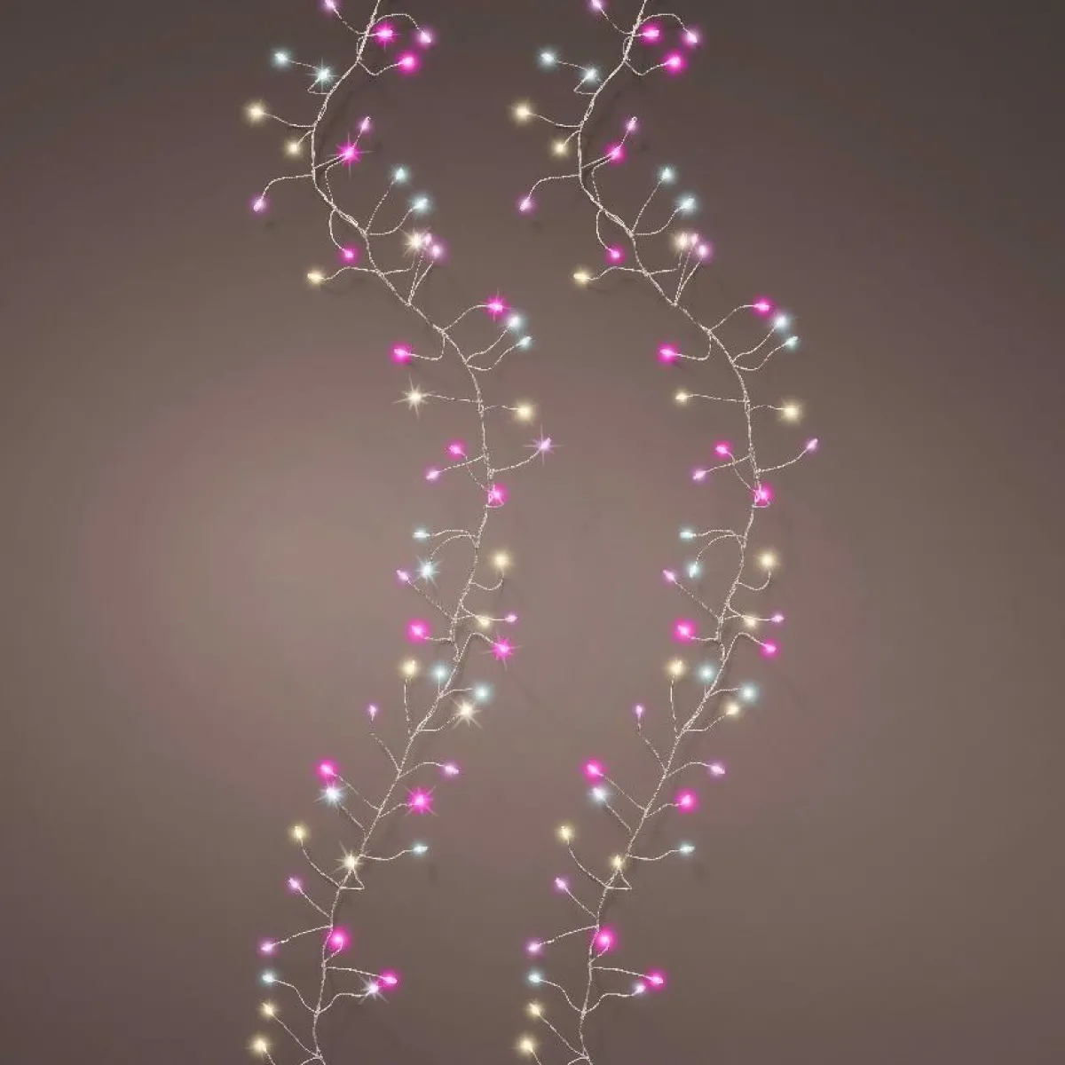 KAEMINGK Guirlande lumineuse 12 m 960 Micro LED câble argent Luxe Tricolore Rose blanc chaud et froid Tricolore Rose Blanc chaud / froid - câble argent Sale