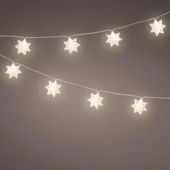 KAEMINGK Guirlande lumineuse à piles 10 LED (2,25 m) Flocons en papier Blanc chaud Discount