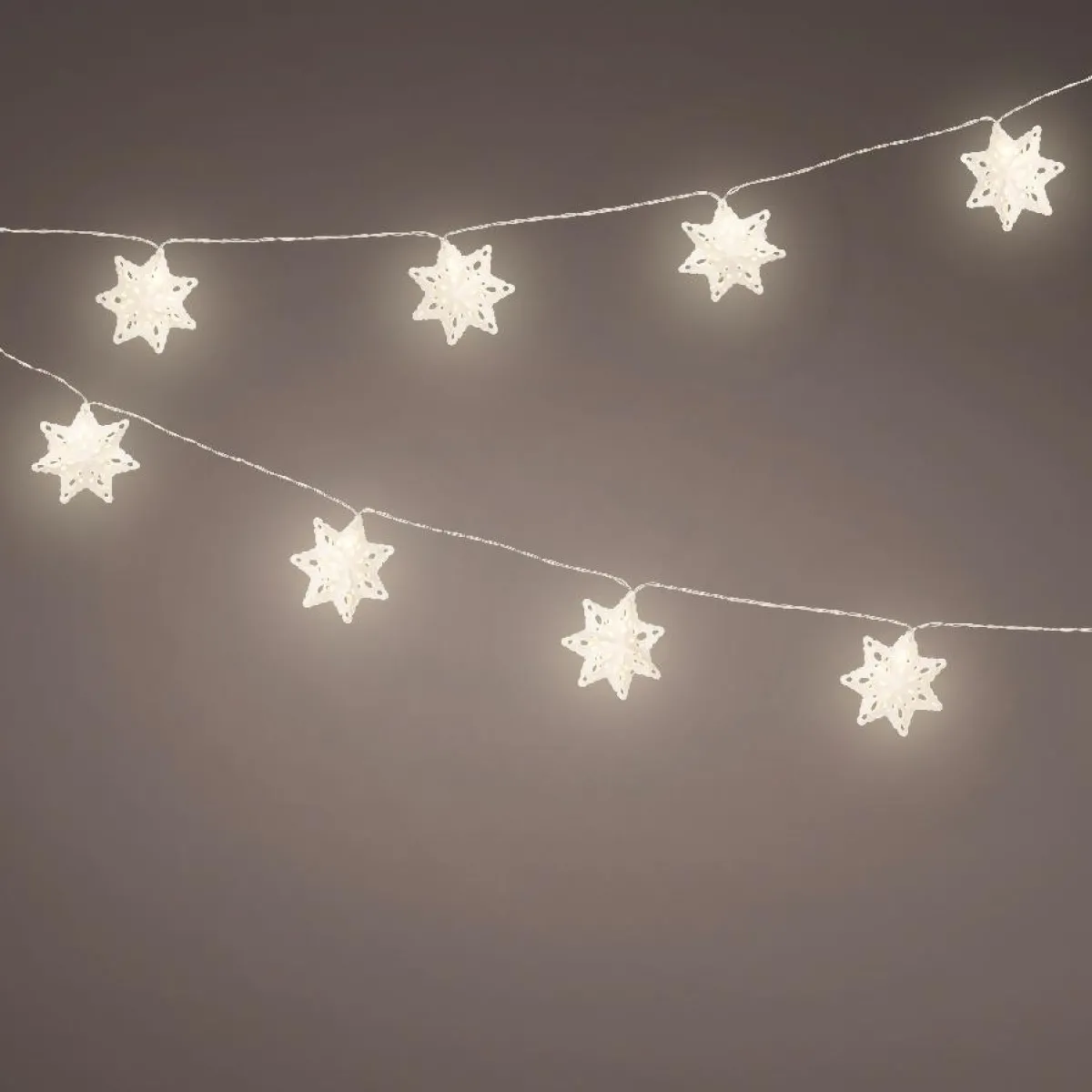 KAEMINGK Guirlande lumineuse à piles 10 LED (2,25 m) Flocons en papier Blanc chaud Discount