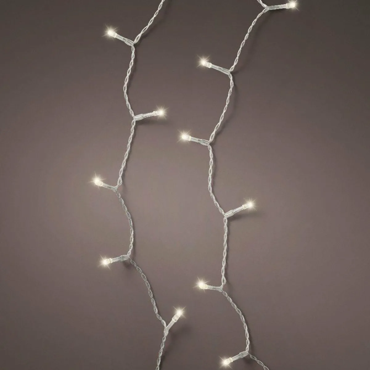 KAEMINGK Guirlande lumineuse à piles 14,30 m 192 LED câble transparent Durawise Blanc chaud Blanc Chaud - câble noir Discount
