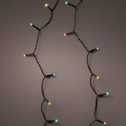 KAEMINGK Guirlande lumineuse à piles 7,10 m 96 LED câble noir Durawise Multicolore Multicolore - câble noir Online