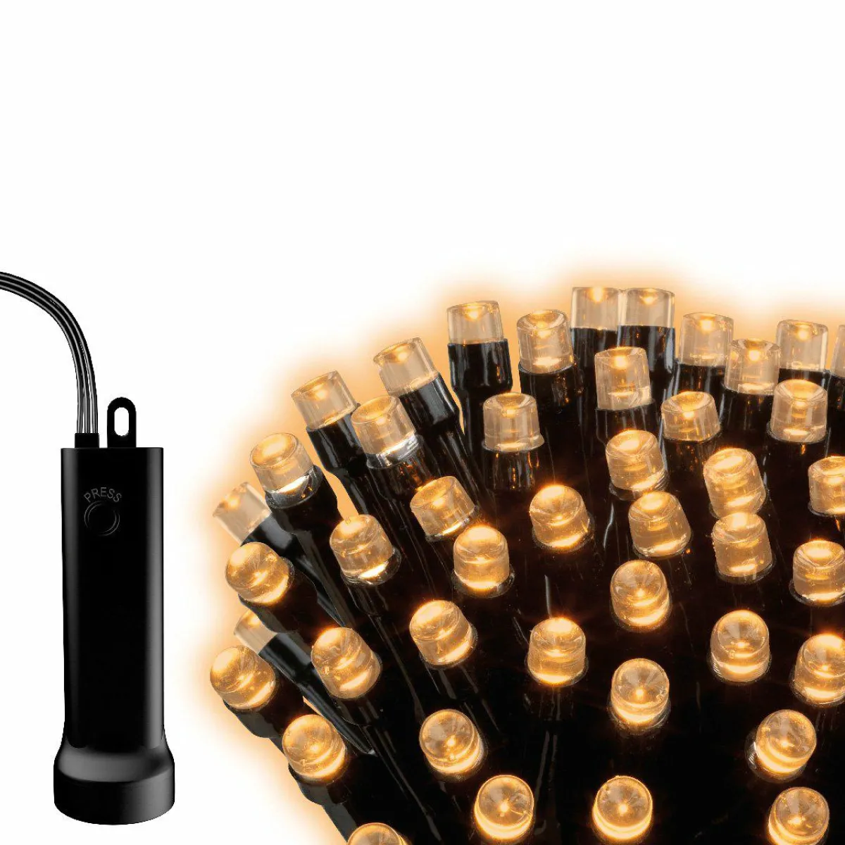 KAEMINGK Guirlande lumineuse à piles 27,50 m 368 LED câble noir Durawise Blanc chaud Blanc Chaud - câble noir Sale