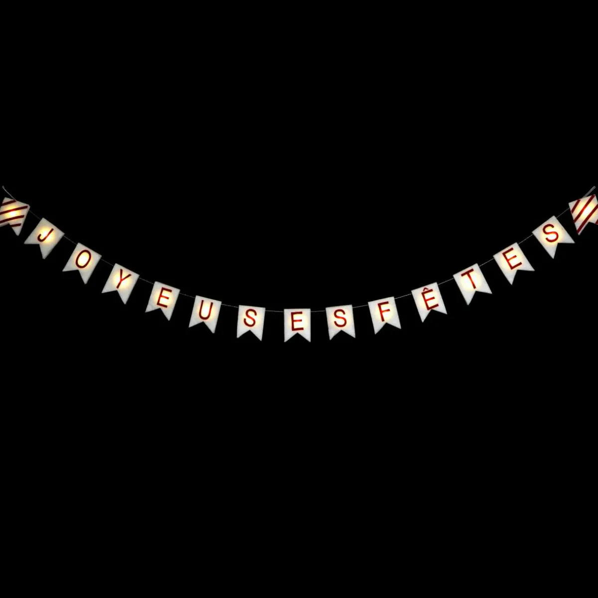 Feeric Lights & Christmas Guirlande lumineuse à piles 15 LED (5 m) "Joyeux Noel" Blanc chaud Discount