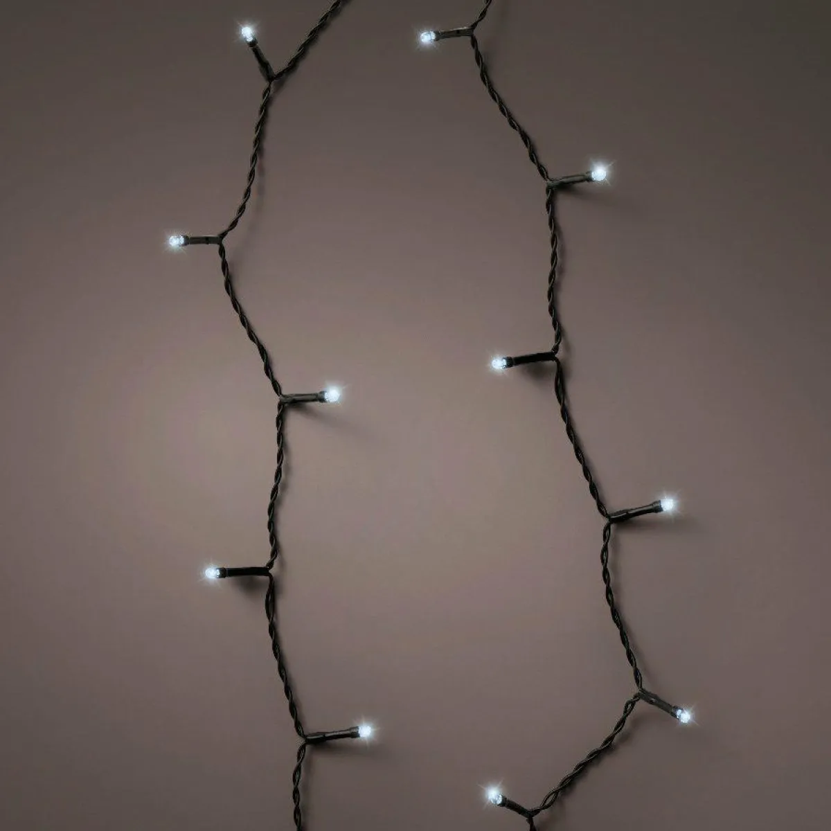KAEMINGK Guirlande lumineuse à piles 3,50 m 48 LED câble noir Durawise Blanc froid Blanc Froid - câble noir