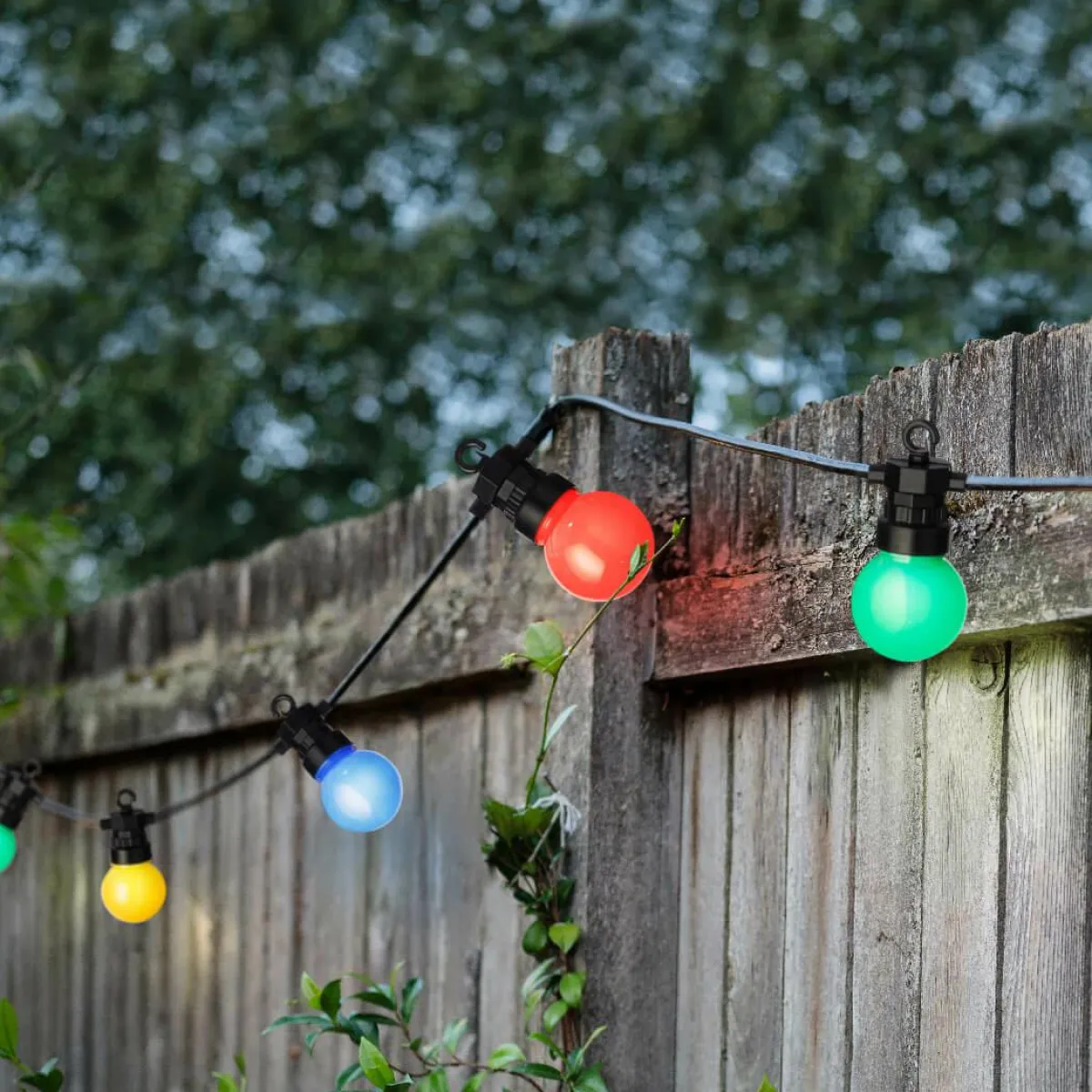 #N/A Guirlande lumineuse connectable jardin 9,5 m 20 LED Guinguette Garden Multicolore